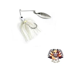 NEW Deps Mini Bros. Single Willow Leaf Spinnerbait 1/4oz Burning Orange #15 - Thumbnail 1