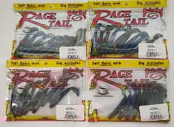 LOT OF 4-9 Per Pk STRIKE KING RAGE NED CUT-R WORM 3" RGNCUT-R Okeechobee Craw - Thumbnail 1