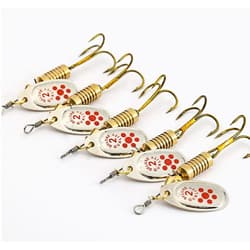 10Pcs Spinner Baits Set Fishing Lures Metal Baits Crankbait Fishing Accessories - Thumbnail 3