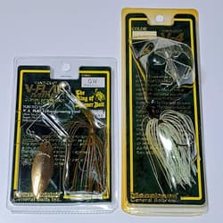 Megabass V-FLAT Mini Spinnerbait GW Glass Wenny & V-4 Buzzbait 5/16oz MIB - Thumbnail 1