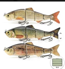 Pike Zander Catfish Bass swimbait sinking 3 pc lure set 120mm long UK seller - Thumbnail 7