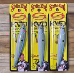 Ct. of 3 Strike King KVD 200 Series Suspending Medium Diving Jerkbait - 4.5 Inch - Thumbnail 1
