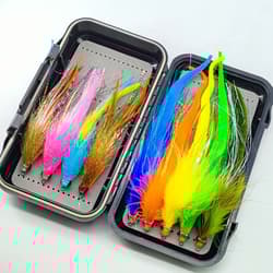 Fishing Accessories 9 Pcs Lure Set with Feather Hooks and Carrying Box - Thumbnail 3