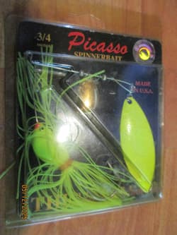 Lot of 3 Picasso Spinnerbait Lures- Vintage Old Stock New in Pack - Thumbnail 4