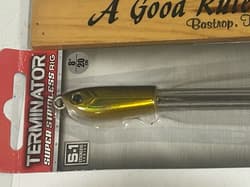 Terminator Super Stainless Rig 8" Gold Shiner TSR883 – Umbrella A-Rig S-1 Series - Thumbnail 2