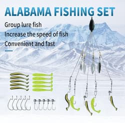 21Pcs 5 Arms Alabama Umbrella Rig for Bass Striper Rig Fishing Lures Bait Kit wi - Thumbnail 7