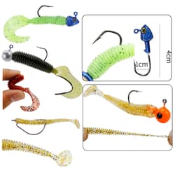 FREE FISHER 182pcs Fishing Soft Swimbaits Set,Fishing Jigs Aritificial Worms Kit - Thumbnail 8