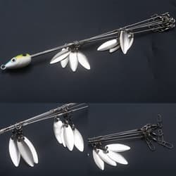 Umbrella Fishing Rig 5 Arms Alabama Rig Kit with Weedness Bait Lure Jigs Boat - Thumbnail 7