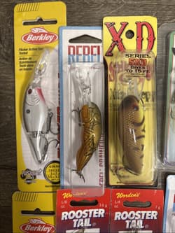 Fishing Lures Lot Of 13 Strike King Rebel Rooster Tail Gitzit Berkley Crankbait - Thumbnail 2