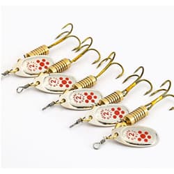 10Pcs Spinner Baits Set Fishing Lures Metal Baits Crankbait Fishing Accessories - Thumbnail 3