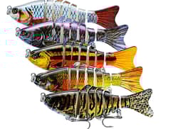 Fishing Lures Multi Jointed Fish Fishing Kits Slow Sinking Lifelike Swimbait 5PC - Thumbnail 1