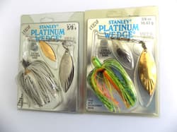 STANLEY PLATINUM VIBRA SHAFT WEDGE SPINNERBAIT 3/8 oz. - 2 LURES - #T34 - Thumbnail 1