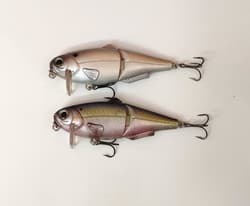 (2) Strike King Wake Shad Jointed Swimbait Fishing Lures Lot of 2 Custom Painted - Thumbnail 2