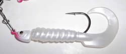 "NEW" (13 Pc) 5 Arm Alabama/Umbrella Rig Complete Set-(White/Pearl)-Bass/Walleye - Thumbnail 3