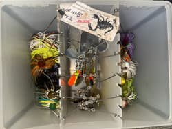 Lot of 12 Spinnerbait Buzzbait Fishing Lure w/ Plano 22 Slot Spinnerbait Box - Thumbnail 7