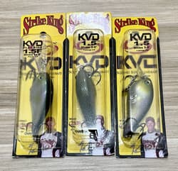 Strike King (Lot Of 3) KVD 1.5F Flat Side Crankbaits, Bass, Free Shipping! NWT! - Thumbnail 12