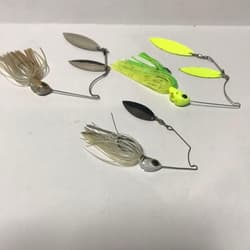 Evergreen D-Zone Spinnerbait Set of 3 Used/Almost New Silver 1/2oz - Thumbnail 2