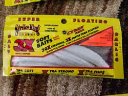 Strike King 3X 5" Zulu Jerk Bait Super Floating Softbait Salt Garlic - Lot of 11 - Thumbnail 7