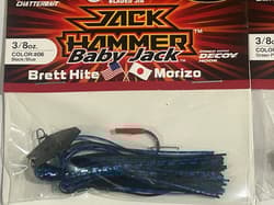 LOT OF 2 Baby Jack Hammer Zman Chatterbait Evergreen 3/8 oz SIZE 2 COLORS SHOWN - Thumbnail 2