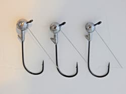 12 - 1/4oz 3/0 Weedless Wire Jighead FLAT EYE Grub Head Swimbait Umbrella Rig - Thumbnail 5