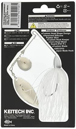 NEW Keitech T-Bone Spinnerbait Tandem Willow TW 3/8oz #010 Super White - Thumbnail 2