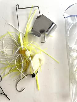 BUZZBAIT LURES Lot-4 Mixed Colors Bass Fishing w Hand-Made Cases Black Yellow - Thumbnail 4