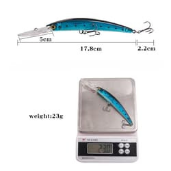 6PCS Big Fishing Lure Minnow 17cm 23g Wobblers Deep Artificial Swimbait Trolling - Thumbnail 10