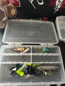 Large Fishing Tackle Lot Lures Soft Plastics Jigs Tackle Boxes - Thumbnail 6