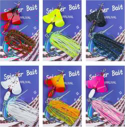 Fishing Buzzbait Lures Bass Spinnerbait Kit Buzz Bait Small, B- 6pcs - Thumbnail 7