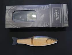 Roman Made Mother Natural Wood Fishing Bait Swimbait Used - Thumbnail 2