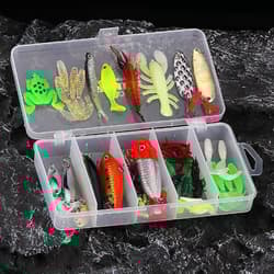 78pcs Fishing Accessories Kit Mixed Hard Wobbler Metal Jig Spoons Soft Lure Bait - Thumbnail 7