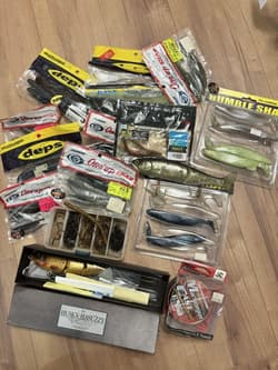 Fishing Lure Bass fishing worm lure line set unused items also available - Thumbnail 1