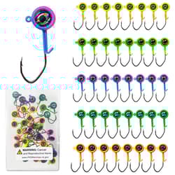 Crappie Jig Heads 40-Pack 1/16oz Swimbait Hooks for Bass Fishing - Thumbnail 1