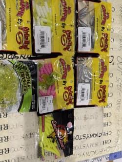 7X Mix Lot Strike King Panfish Mr Crappie Curly Tail Grub Fishing Lures - Thumbnail 6