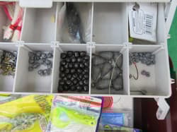 Woodstream Tackle Box w/ Fishing Supplies Lures Bait Hooks Strike King Heddon - Thumbnail 13