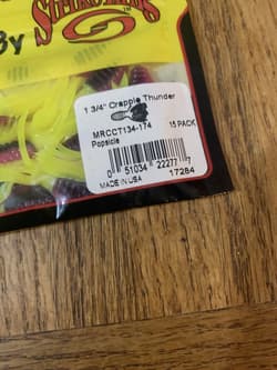 Mr. Crappie Strike King 1.75 IN Crappie Thunder Popsicle-Brand New-SHIPS N 24 HR - Thumbnail 3