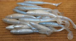 5" Swim Minnow Alewife Paddle Tail Swimbait Trailer for A Rig 50 pack Bulk Bag - Thumbnail 2