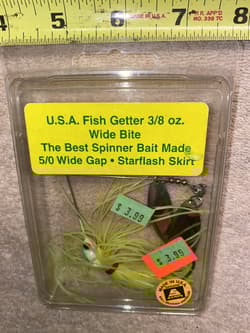 TUFF FIND VINTAGE FISH GETTER SPINNERBAIT Discontinued UNKNOWN FUN3/8 OZ”5/0”BIG - Thumbnail 5