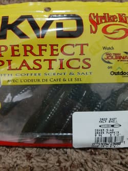 Strike King DSHS3.5-46 Drop Shot Half Shell 3.5" Green Pumpkin 9 Per Pack - Thumbnail 3