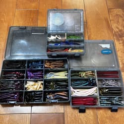 Worm Set Gary Yamamoto and others Black Bass - Thumbnail 1