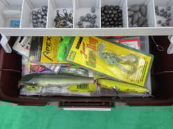 Woodstream Tackle Box w/ Fishing Supplies Lures Bait Hooks Strike King Heddon - Thumbnail 4