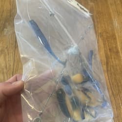 Umbrella Rig 4 Arm 11” With 6” Shad (9)  Pearl Blue 8/0 Hook Mustad New In Pkg - Thumbnail 2