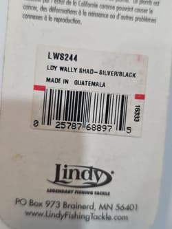 Lot of 3- Lindy Wally Shad 2.5" Blu, Firetiger, Silver Blk 1/3oz Bass Crankbait  - Thumbnail 11