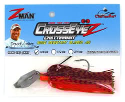 (6) Z-Man 3/8 Oz Crosseyez Chatterbait Fishing Lure Fire Craw CBCE38-07 New - Thumbnail 2
