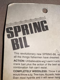 TUFF FIND!Unknown chatterbait,LIVING RUBBER SKIRT!!!spring Bil Lure Discontinued - Thumbnail 9