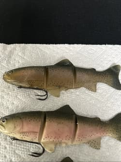 Original Rare Castaic Baits Platinum Series 8” Soft Jointed Trout Swimbait SS - Thumbnail 5