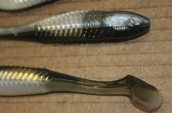 5" Swim Minnow Reel Shad Paddle Tail Swimbait Trailer for A Rig 50 pack Bulk Bag - Thumbnail 4