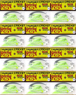 (12) Strike King 3/4 Oz Thunder Cricket Bladed Jigs Chartreuse Blue Glimmer New - Thumbnail 1