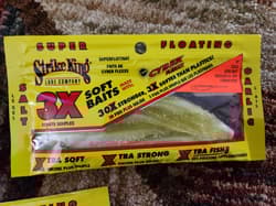 Strike King 3X 5" Zulu Jerk Bait Super Floating Softbait Salt Garlic - Lot of 11 - Thumbnail 6