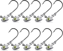 Swimbait Jig Heads Fishing Jigs Swim Bait Jighead with Two Bait Keepers and 3D E - Thumbnail 1